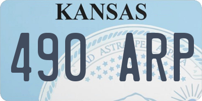 KS license plate 490ARP