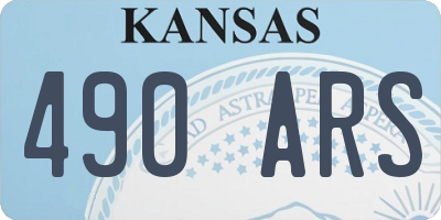 KS license plate 490ARS