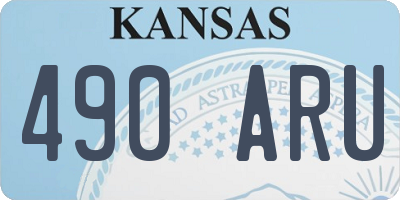 KS license plate 490ARU