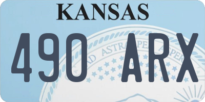 KS license plate 490ARX