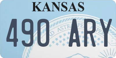 KS license plate 490ARY