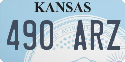 KS license plate 490ARZ
