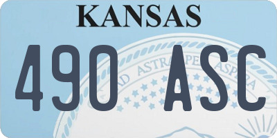 KS license plate 490ASC