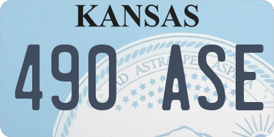 KS license plate 490ASE
