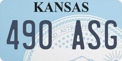 KS license plate 490ASG