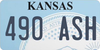 KS license plate 490ASH