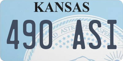 KS license plate 490ASI