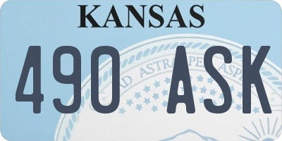 KS license plate 490ASK
