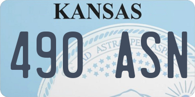 KS license plate 490ASN