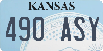 KS license plate 490ASY