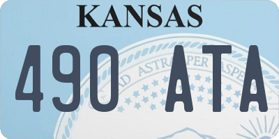 KS license plate 490ATA
