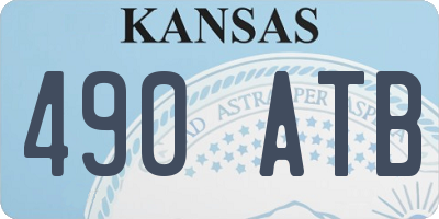 KS license plate 490ATB