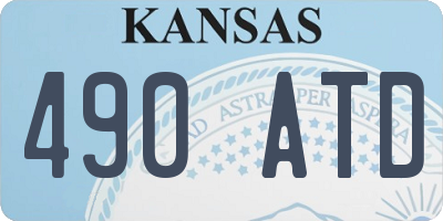 KS license plate 490ATD