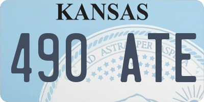 KS license plate 490ATE