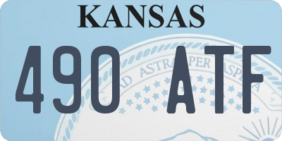 KS license plate 490ATF