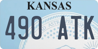 KS license plate 490ATK