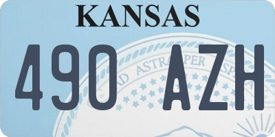 KS license plate 490AZH