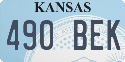 KS license plate 490BEK