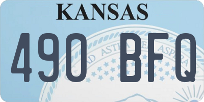 KS license plate 490BFQ