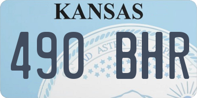 KS license plate 490BHR