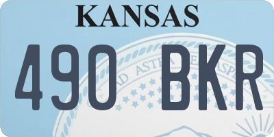 KS license plate 490BKR