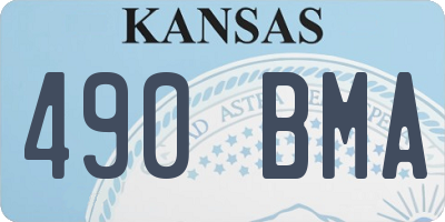KS license plate 490BMA