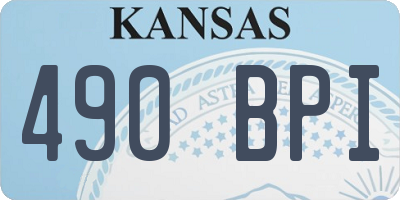 KS license plate 490BPI