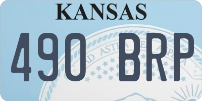 KS license plate 490BRP