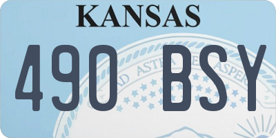 KS license plate 490BSY