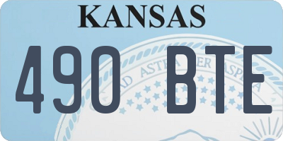 KS license plate 490BTE