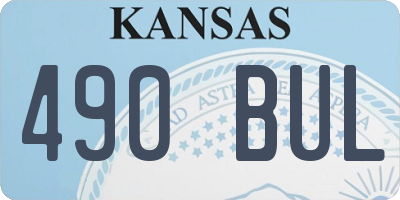 KS license plate 490BUL