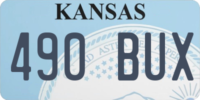 KS license plate 490BUX