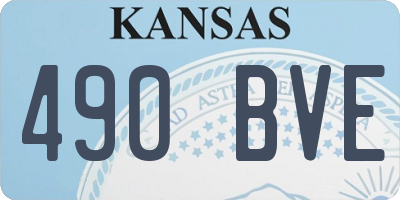 KS license plate 490BVE