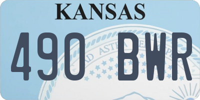 KS license plate 490BWR