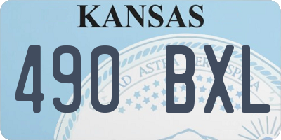 KS license plate 490BXL