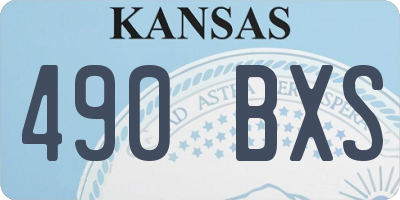 KS license plate 490BXS