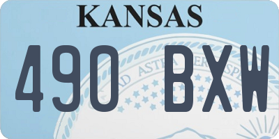 KS license plate 490BXW