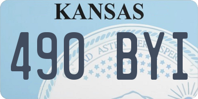 KS license plate 490BYI