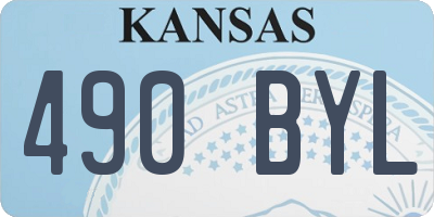 KS license plate 490BYL