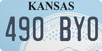 KS license plate 490BYO