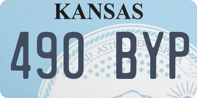 KS license plate 490BYP