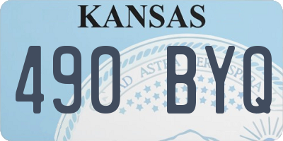 KS license plate 490BYQ