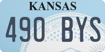 KS license plate 490BYS