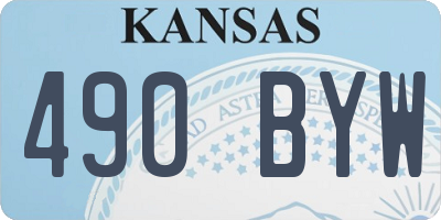 KS license plate 490BYW