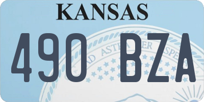KS license plate 490BZA