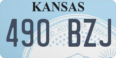 KS license plate 490BZJ