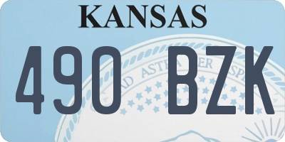 KS license plate 490BZK