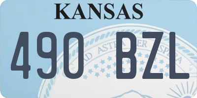 KS license plate 490BZL