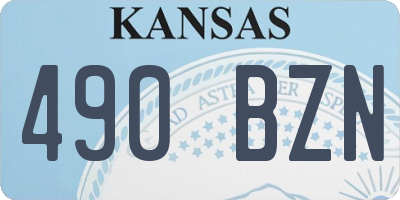 KS license plate 490BZN