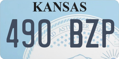 KS license plate 490BZP